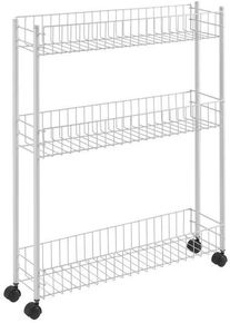 Metaltex Rollwagen »Fino«, Mit 3 Etagen, 60X16X72 Cm weiß, Größe B/H/T: 60 cm x 72 cm x 16 cm B/H/T: 60 cm x 72 cm x 16 cm , Extra schmaler...