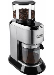 De'Longhi De'longhi Kaffeemühle »Dedica kg520.M«, 150 W, Kegelmahlwerk, 350 G Bohnenbehälter, Inkl. Siebträgeradapter silberfarben, Hochwertiges Kegelmahlwerk