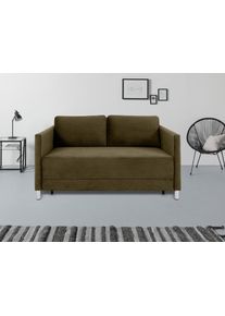 Inosign 2-Sitzer »Manlius«, Mit Schlaffunktion, In Einem Cord-Bezug grün, Größe B/H/T: 153 cm x 80 cm x 100 cm B/H/T: 153 cm x 80 cm x 100 cm Cord,...