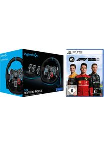 Logitech G Gaming-Lenkrad »g29 Driving Force + f1 2022« schwarz, Kompatibel mit PS3, PS4, PS5 und PC