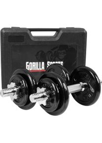Gorilla Sports Hantel-Set schwarz, Hochwertige Hantel-Set-Kombination