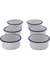 Krüger Krüger Servierschale »Husum«, 6 Tlg., Aus Stahl, Ø 10 Cm weiß, Größe Ø 10 cm Ø 10 cm , Servierschalen-Set