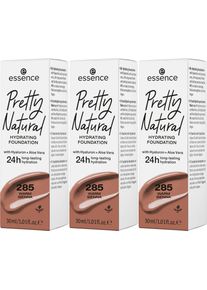 Essence Foundation »Pretty Natural Hydrating«, (Set, 3 Tlg.) braun - 90 ml, Natürliche Deckkraft, Gefühl und Finish