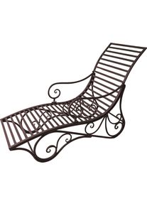 Garden Pleasure Gartenliege »Liegebank Kuwa« schwarz , Geschwungene Zierelemente