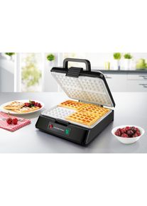gourmetmaxx Waffeleisen »2651«, 1200 W schwarz, Für 4 Belgische Waffeln