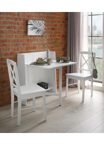 Home Affaire Klapptisch »Dinant«, Im Landhaus-Stil Gehalten, Platzsparend, Einklappbar, Breite 84 Cm weiß, Größe B/T: 84 cm x 76 cm B/T: 84 cm x 76...