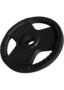 Gorilla Sports Hantelscheiben »Hantelscheibe 50/51 Mm Gummi Gripper 10 Kg« schwarz, Größe 10 kg, Ausgeführt mit einem Durchmesser von 34 cm, einer...