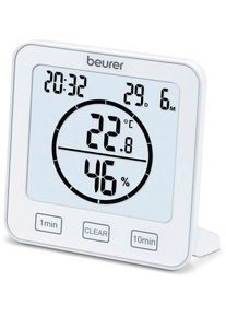 Beurer Innenwetterstation »Hm 22«, Thermo-Hygrometer weiß , Anzeige von Temperatur, relativer Luftfeuchtigkeit, Datum und Uhrzeit