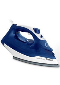 Tefal Dampfbügeleisen »fv2838 Express Steam«, 2400 W, Keramik-Bügelsohle, 180 G/Min. Dampfstoß, Tropfstopp blau, Leistungsstark: 2400 W Leistung...