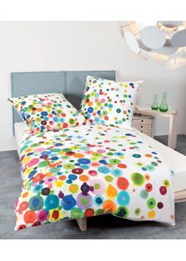 Janine Wendebettwäsche »Mako-Satin 42030 Modern Art«, (2 Tlg.) bunt B/L: 140 cm x 200 cm (1 St.) Mako-Satin, hochwertiger Mako-Satin, 100% Baumwolle