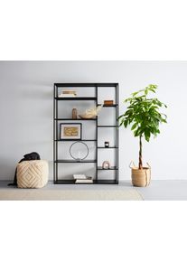 Andas Bücherregal »Kristofer«, Aus Metall, In Verschiedenen Farbvarianten Und Größen, Breite 120 Cm schwarz, Größe B/H/T: 120 cm x 188 cm x 30 cm...