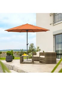 Schneider Schirme Sonnenschirm »Adria«, Ohne Schirmständer orange , Bespannung aus 100% Polyester ohne Volant mit air-vent, wasserabweisend und...