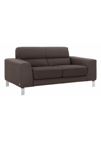 Calia italia 2-Sitzer »Simon«, In Zwei Lederqualitäten braun, Größe B/H/T: 172 cm x 81 cm x 94 cm B/H/T: 172 cm x 81 cm x 94 cm Leder BULL,...