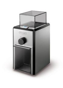 De'Longhi De'longhi Kaffeemühle »kg89«, 110 W, Kegelmahlwerk, 120 G Bohnenbehälter silberfarben, für bis zu 12 Tassen