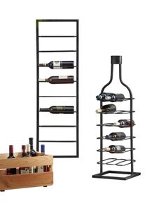 HEINE HOME Weinregal schwarz, Größe B/H/T: 38 cm x 135 cm x 15 cm B/H/T: 38 cm x 135 cm x 15 cm , Ein Hingucker in jedem Raum