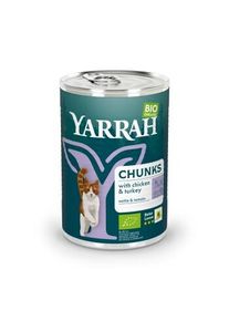 Yarrah Adult Bio Bröckchen 12x405 g Huhn & Truthahn