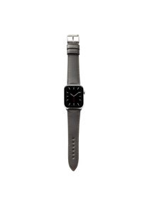 Apple Watch leather strap made of Shell Cordovan "WINTERHUDE" - Mocha stainless steel / 42mm/44mm/45mm / M (default)