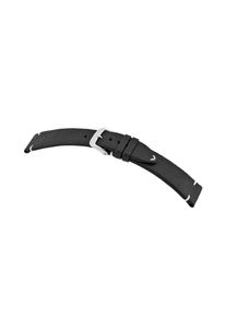 Hand-sewn vintage watch strap “ALTONA” (organic leather) – silver clasp Black / M (default) / 18/16mm