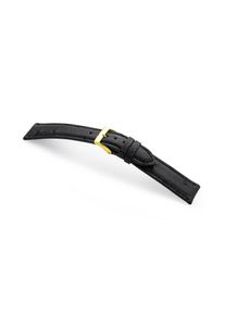 Tudor Black Bay 41 compatible watch strap 22 mm "OBERKASSEL" (ostrich leather) - gold clasp Black / M (default) / 22/20mm