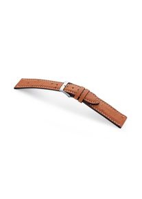 Tudor Black Bay 58 compatible watch strap 20 mm "OBERKASSEL" (ostrich leather) - silver clasp Cognac / M (default) / 20/18mm