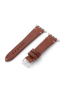 Apple Watch leather strap made of vintage leather "ST. PAULI" (cowhide) - mahogany Polarstern Aluminium / 1-9 | 42 mm / 44 mm / 45 mm / XL (Large)
