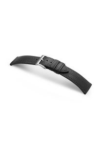 Watch strap "EIMSBÜTTEL" (certified organic leather) - silver clasp Black / S (Small) / 24/20mm