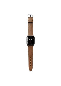 Apple Watch leather strap made of Shell Cordovan "WINTERHUDE" - Cognac Graphite stainless steel / 38mm/40mm/41mm / M (default)