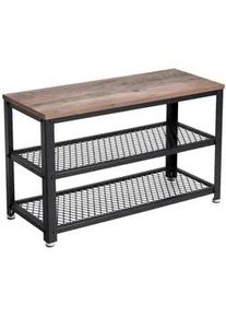Boxxx Schuhregal , Schwarz, Greige , Metall, Holzwerkstoff , 73x45x30 cm , stehend , Garderobe, Schuhaufbewahrung, Schuhregale