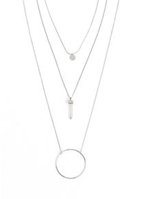 Lot de 3 colliers - argent - taille Onesize - bonprix