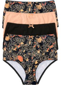 Lot de 4 slips taille haute - noir - taille 58/60 (3XL) avec coton - bonprix