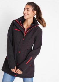 Veste longue softshell extensible - noir - taille 38 - Shoftshell - bonprix
