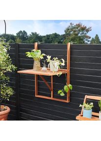 Casaria Balkonhangtafel acaciahout 65x45x87cm FSC -gecertificeerd opvouwbaar
