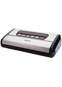 Aparat de vidat si sigilat Heinner HAV-165BKSS, vidare uscata/ umeda, pompa si sigilare dubla, sistem racire banda sigilare, furtun pentru caserole, cutter incorporat, compatibil cu pungi latime 32 cm, capacitate vidare 16 l/ min, 0.85 bar, 165W, inox