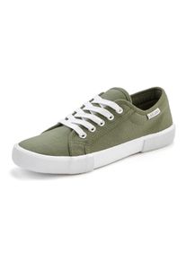 Lascana Dames Sneaker in olijfkleurig ,maat 35, Witt, 100% Textiel