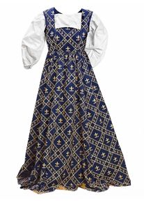 Medieval Dress - Fleur de Lis, blue | halloween costume