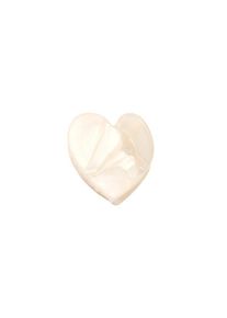 White Heart Mini Hair Claw