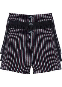 bonprix Szerokie bokserki z dżerseju (3 pary), czarny, 12 (5XL)