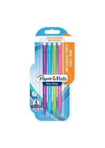 Paper Mate Non Stop-Druckbleistift | 0,7 mm | HB 2 | Schaft in sortierten Neonfarben | 4 Stück