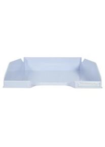 Exacompta Vaschetta portacorrispondenza Combo Midi 113262D, in PS, (PxlxAlt) 34,6 x 25,5x 6,5 cm, capacità 500 fogli, Blu pastello. Conf. da 6 pz.