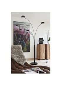Salesfever Lámpara de pie Five Fingers 205 cm | Brazos móviles de metal | Base de mármol auténtico | An 150 x Pr 36 x Al 205 cm | Lacado negro
