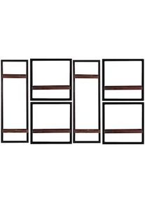 SIT-MÖBEL SIT Möbel Estantería de pared | 6 piezas | Madera reciclada | Serie ALMIRAH | An 135 x Pr 25 x Al 75 cm | marrón