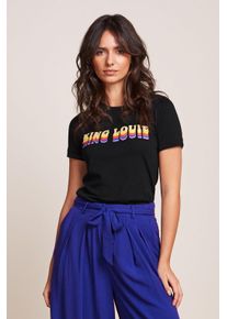 King Louie Logo Placement T-Shirt in Schwarz