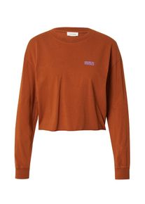 American Vintage Dames Shirt 'PYMAZ' cognac / lichtlila S