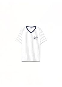 Bershka T-Shirt Herren weiß Größe S Mottoprint