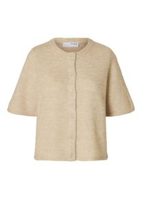Selected Femme Dames Gebreid vest 'SLFLULU' beige gemêleerd XS