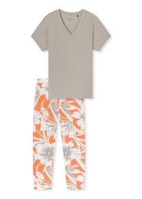 Schiesser Pyjama ' Selected Premium 7/8 ' Femme gris, orange, blanc taille 38
