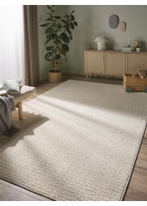Tapis poil ras Lilibeth Crème 80x150 cm - Tapis poil court design moderne pour salon