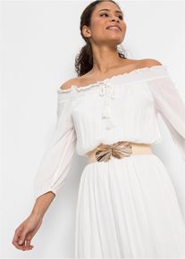 Stretch riem - beige - maat 115 - bonprix