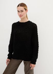 Wollen trui met vleermuismouwen - zwart - maat 40/42 (M) - wol - bonprix