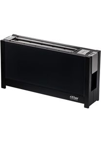 Ritter VOLCANO5 Toaster, 2 Scheiben, 950 W, Brötchenauflage, Auftau- und Aufwärmfunktion, schwarz